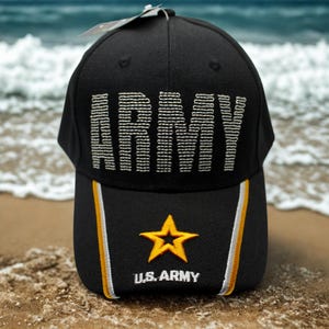 U.S Army Baseball Cap, Military Veteran Cap, Army Vet Hat, Patriotic Cap, Fathers Day Gift. Army Hat. Big Letters Embroidered Army Hat