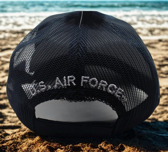 Boné USAF Comando Aéreo Estratégico - Azul, Ajustável, Bordado