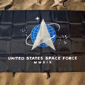 U.S Space Force Flag 3x5. Official Military Banner with Space Delta Logo. US Air Force Flag for Veterans, Sci-Fi Fans, and Space Enthusiasts