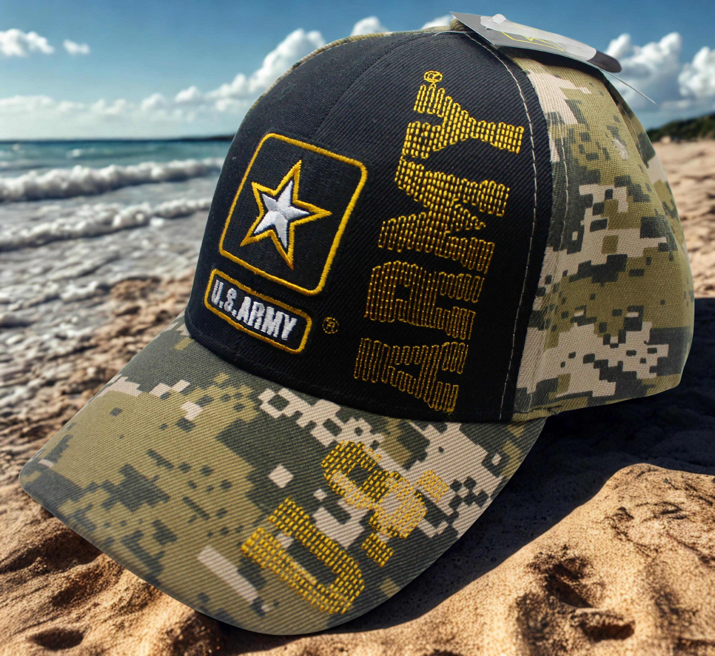 DREAM CONTROL Cadet Military Cap Style Black Embroidery Silver Gold L/XL ililily Vintage Distressed Star Spangle Cotton Army Hat  main image 2