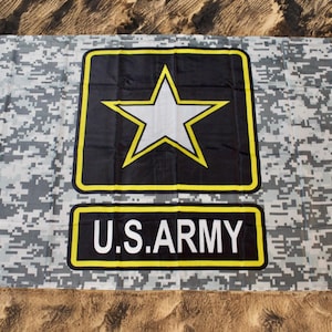 U.S. Army Flag 3x5 – Digital Camo Military Banner with Star Logo. Patriotic Wall Decor for Veterans, Man Caves, Events and more. Army Flag