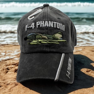 Casquette F-4 Phantom Aviation. Casquette brodée avion de chasse de l'US Air Force. Casquette F4 vétéran. Casquette d'aviation, casquette d'avion de chasse, casquette de vétéran, cadeau de vétéran