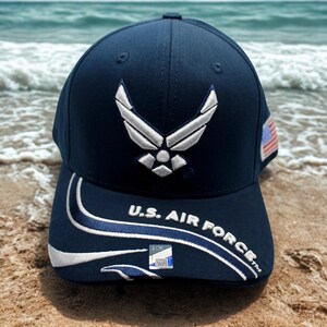 U.S Air Force Baseball Cap, Military Veteran Cap, USAF Blue Hat, Patriotic Cap, Fathers Day Gift. US Air Force logo Hat. US Air Force Cap