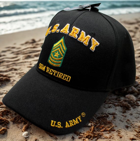 アメリカ陸軍SGM退役軍人用帽子。上級曹長階級用帽子。陸軍SGM退役軍人