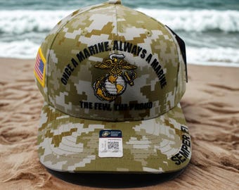 アメリカ海兵隊帽子 – プレミアム「一度海兵隊員になったら、ずっと