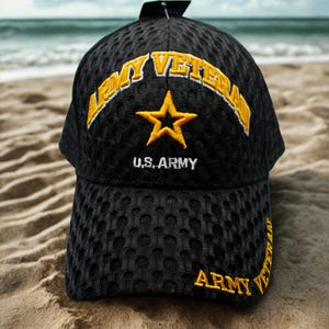 Casquette de vétéran de l'armée américaine et fier de l'être, cadeau de vétéran militaire, chapeau de vétérinaire, casquette patriotique, cadeau de fête des pères. Casquette vétéran. Chapeau militaire