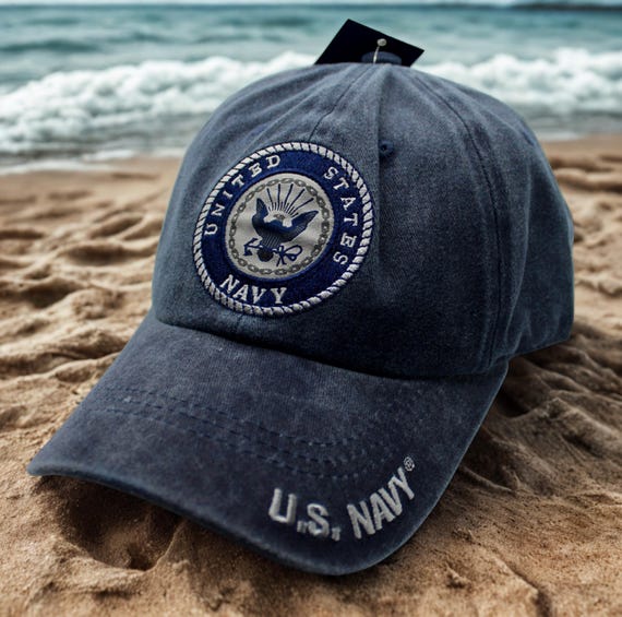 アメリカ海軍の帽子。海軍キャップ、兵役用帽子。アメリカ海軍の野球帽