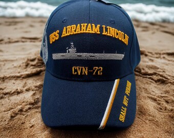 U.S. Navy Baseball Hat. Officially Licensed USS Abraham Lincoln
