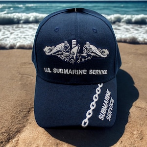 U.S Submarine Force Hat. Navy Veteran Embroidered Cap. Official U.S. Navy Dolphins Hat, Submariner Gift, US Navy Hat. Gift for Patriotic Vet