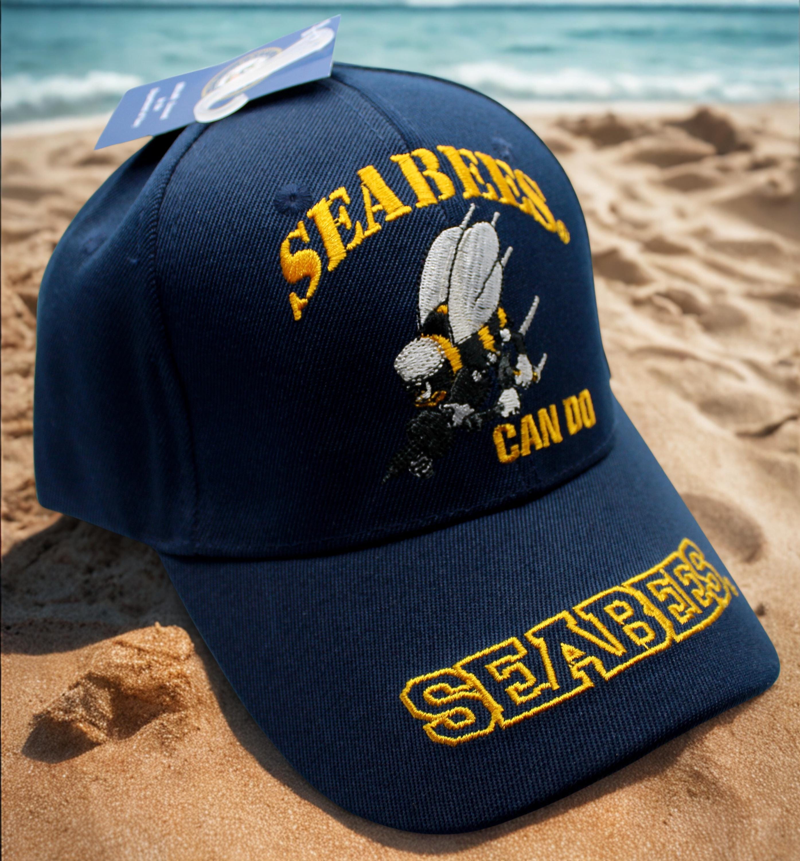 US Navy Seabees Hat “can Do” Blue Cap, US Navy Veteran Military 