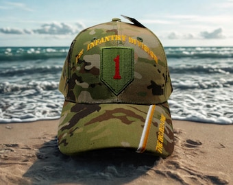 アメリカ陸軍第1歩兵師団の帽子。アメリカ陸軍のキャップ。アメリカ
