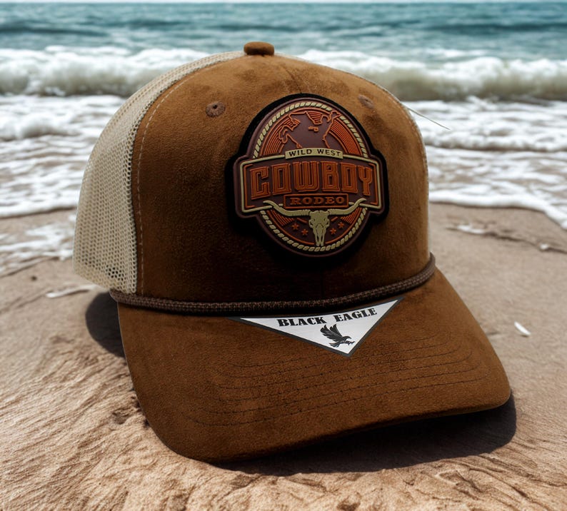 Rodeo Style Trucker Cap, Western Cowboy Hat, Country Ranch Mesh ...