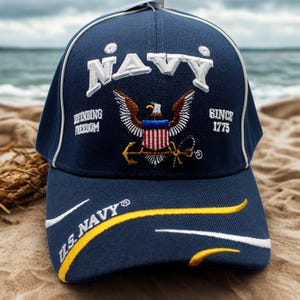 U.S Navy Defending Freedom Since 1775  Hat. Navy Blue Cap, Military Navy Hat. US Navy Hat. US Navy Cap. US Navy Hat. Navy Baseball Hat
