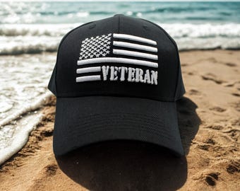 American Flag Baseball Cap. USA Black Hat. USA Flag Hat. USA Hat. Veteran Cap. Freedom Hat. Veteran Hat. American Veteran Hat. Patriotic Hat