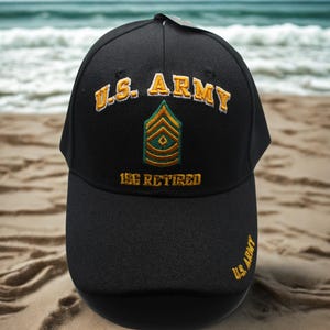 U.S Army Retired Hat, Army First Sergeant Hat. Adjustable Retired US Army Retired Baseball Cap, Army Veteran Gift. 1SG Retired Hat. Army Hat