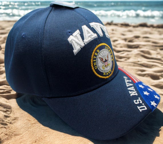 アメリカ海軍の帽子。海軍キャップ、退役軍人用帽子。海軍の帽子
