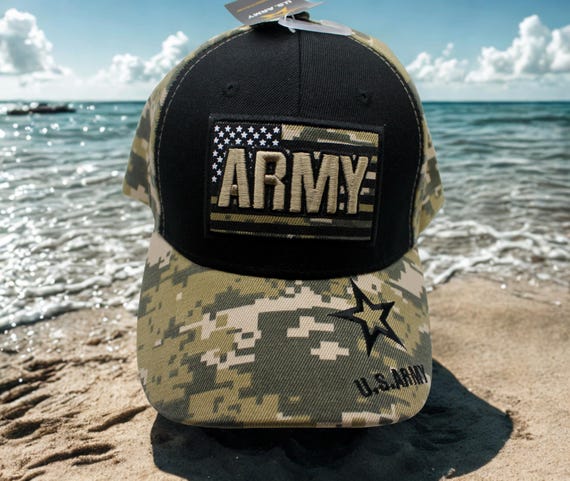 U.S. Army Hat, Camo/black US Army Cap With Embroidered  display picture 2