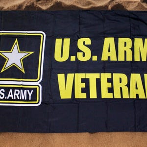 U.S. Army Veteran Flag 3x5 Ft – Army Black Flag. US Army Served with Pride Flag. Military Banner | Patriotic Flag for Veterans