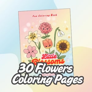 Cute Flower Coloring Pages for Children | Educational Printable Activity Book