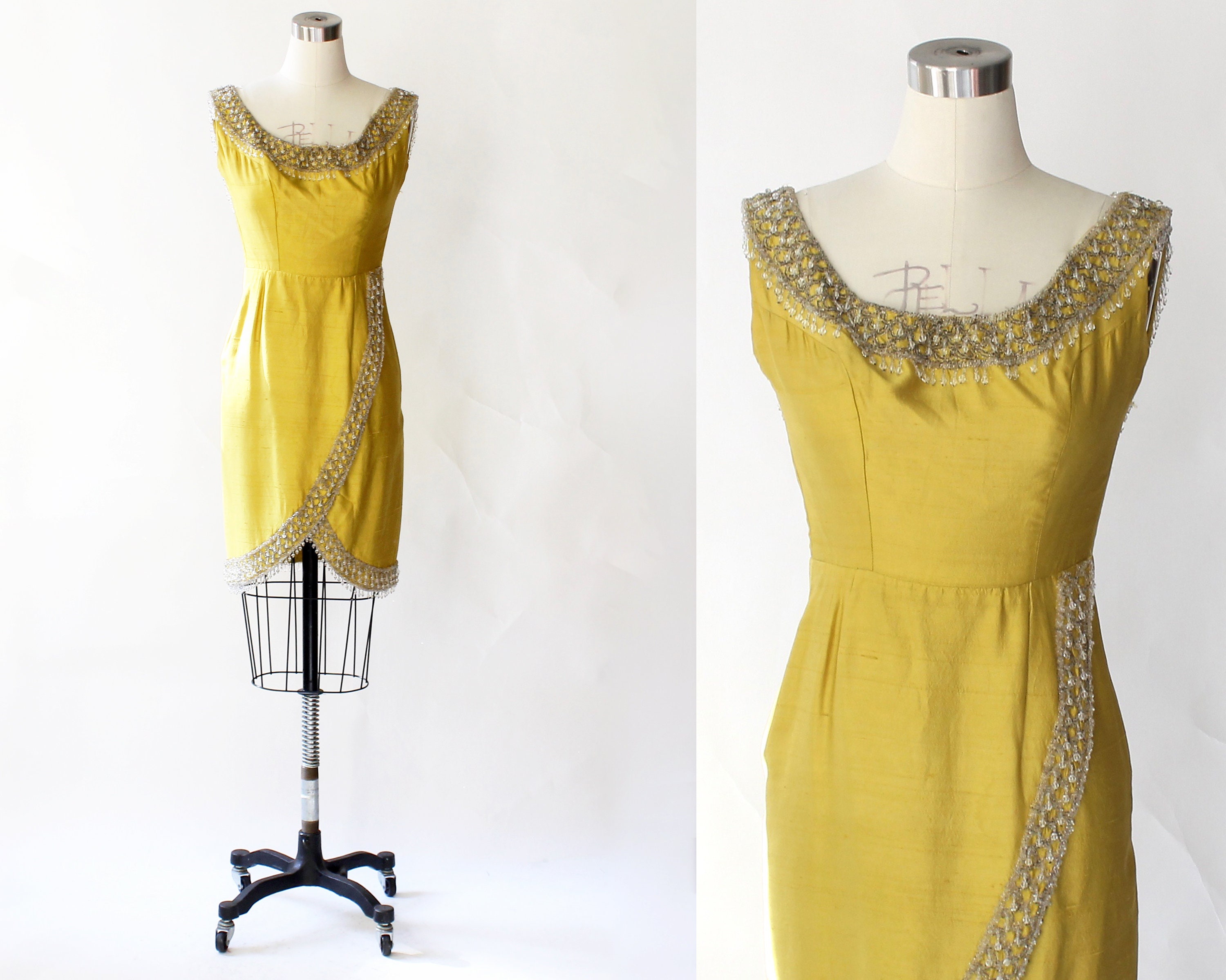 raw silk cocktail dress