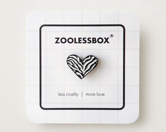 Zebra Print Heart | Pin