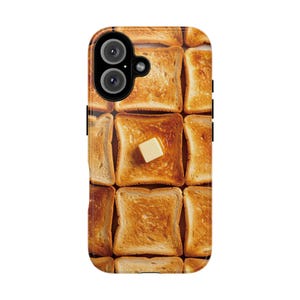 Custodia per telefono ispirata al toast, regalo divertente per buongustai, graziosa cover per telefono a tema toast, accessorio unico per telefono, divertente decorazione da cucina