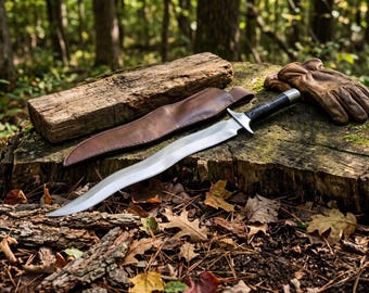 Hand Forged 23 Inch Claw Machete 15 Inch Carbon Steel Blade Rosewood Handle Custom Hunting Knife Gift For Him