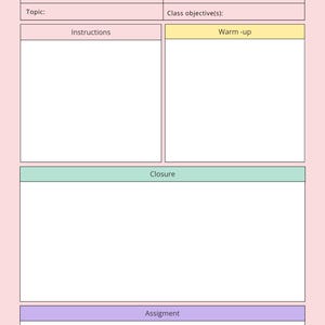 Daily Lesson Planne, Bright and Minimalist Style for Effective Lesson Planning  Gift for Educators