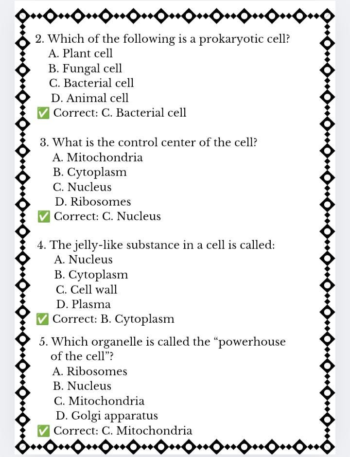 Cell Structure and Function | Printable Biology Notes PDF | Labeled ...