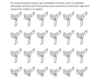 Martial Arts Practice Log  Skill Development & Training Journal  Instant Download