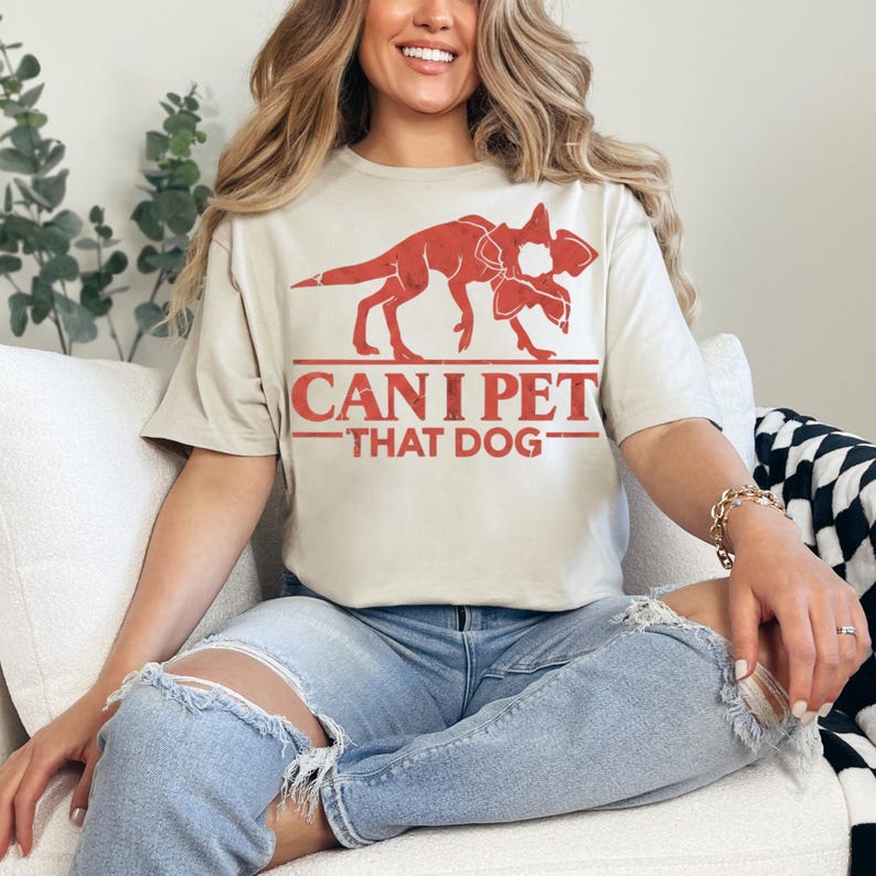 Can I Pet That Dog Demodog Stranger Meme Funny Dog Lover T-shirt, Viral ...