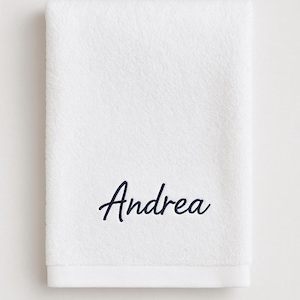 Personalized Cotton Towel - Custom Embroidered Towel - Embroidered Hand BathvTowels - Wedding Gift - 100% Cotton