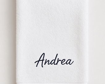 Personalized Cotton Towel - Custom Embroidered Towel - Embroidered Hand BathvTowels - Wedding Gift - 100% Cotton