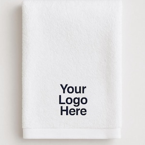 Personalized Cotton Towel - Logo Embroidered - Custom Embroidered Towel - Embroidered Hand Bath Towels - Wedding Gift - 100% Cotton