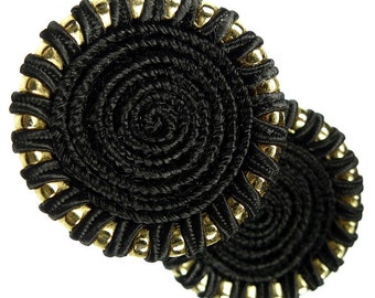 Buttons, thread black 2pcs