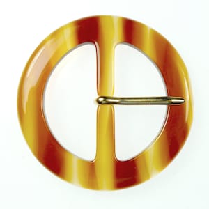 Old brown plastic belt buckles