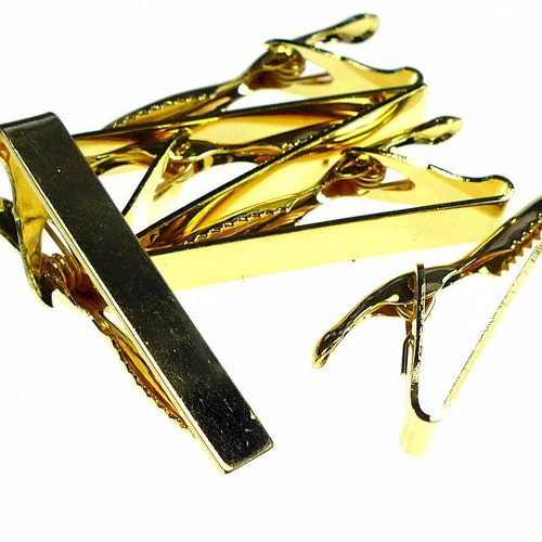 Sweater Guard Clips or Tie Pins Gold Tone Alligator Clips Etsy