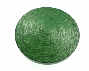 Buttons, green brushed vortex pattern small 1 pc