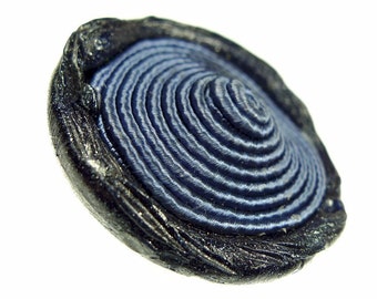 Denim blue thread and resin buttons big 40mm 1pc