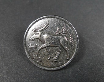 Elk pewter buttons 5 pcs