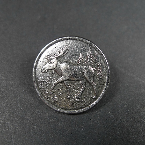 Traditionelle Norwegische Zinnknöpfe ELK 6 Stk