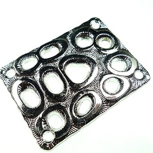 Silver plastic pendants 10pcs