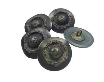Big round dark blue coat button 5pcs