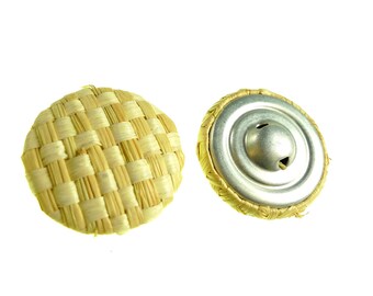 Straw buttons 4 pcs