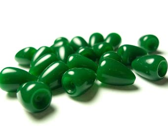 End caps plastic green or white vintage 30 pcs