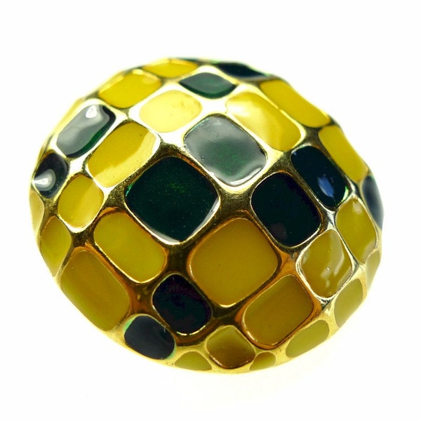 Esmalte de botón de oro, tono metal multi coloreada, 1 pc