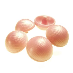 Buttons, light rose dome 10 pcs