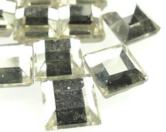 Vintage crystal sew ons square crystal clear color 20pcs