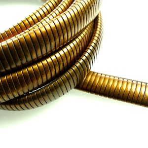 Flat snake chain raw brass 1960s genuine MOD style 3 m in a bundle