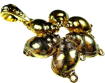 Shell pendants, heavy solid brass